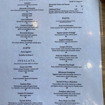 Oliverii North - Menu Side one - Italian Near Me - Antioch, Illinois