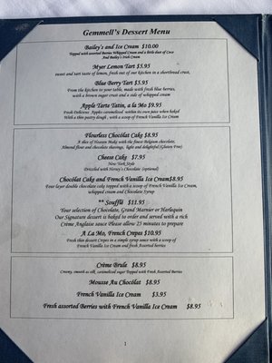 Menu photo 4 Gemmell's Restaurant Dana Point, CA
