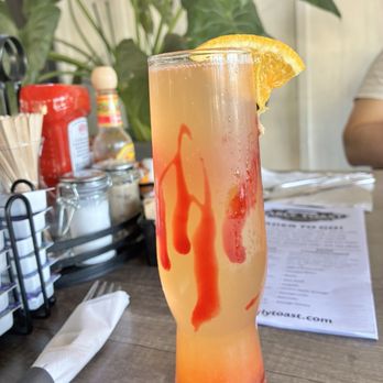 Mario's Early Toast - Mango Swirl Mimosa - Breakfast & Brunch Near Me - Rocklin, California