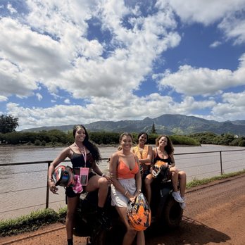 North Shore Stables - Sisters and mama at the first stop of the ride - ATV Rentals/Tours Near Me - Waialua, Hawaii North Shore Stables - Sisters and mama at the first stop of the ride - ATV Rentals/Tours Near Me - Waialua, Hawaii
