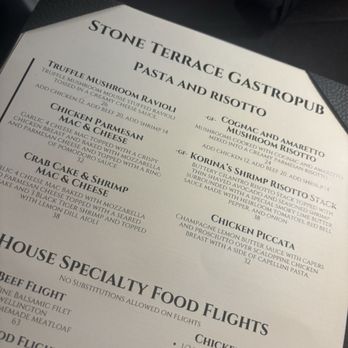 Stone Terrace Gastropub - We ordered the pasta flight. - Gastropubs Near Me - San Antonio, Texas Stone Terrace Gastropub - We ordered the pasta flight. - Gastropubs Near Me - San Antonio, Texas