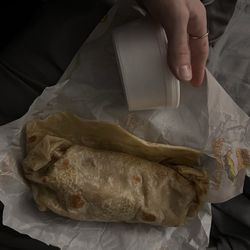 Filiberto's Mexican Food - Side of rice and a bean burrito add cheese