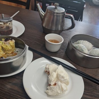 Homestyle Dim Sum - Shu Mai Dumplings, a Steamed BBQ Pork Bun and Chive Shrimp Dumplings - Dim Sum Near Me - Seattle, Washington Homestyle Dim Sum - Shu Mai Dumplings, a Steamed BBQ Pork Bun and Chive Shrimp Dumplings - Dim Sum Near Me - Seattle, Washington