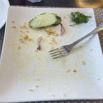 Ponsawan Thai Cuisine - Empty plate of Pineapple fried rice.  Delicious. 10/10 - Thai Near Me - Thornton, Colorado