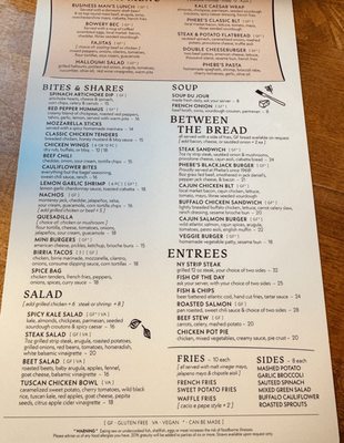 Menu photo 2 Phebe's New York, NY