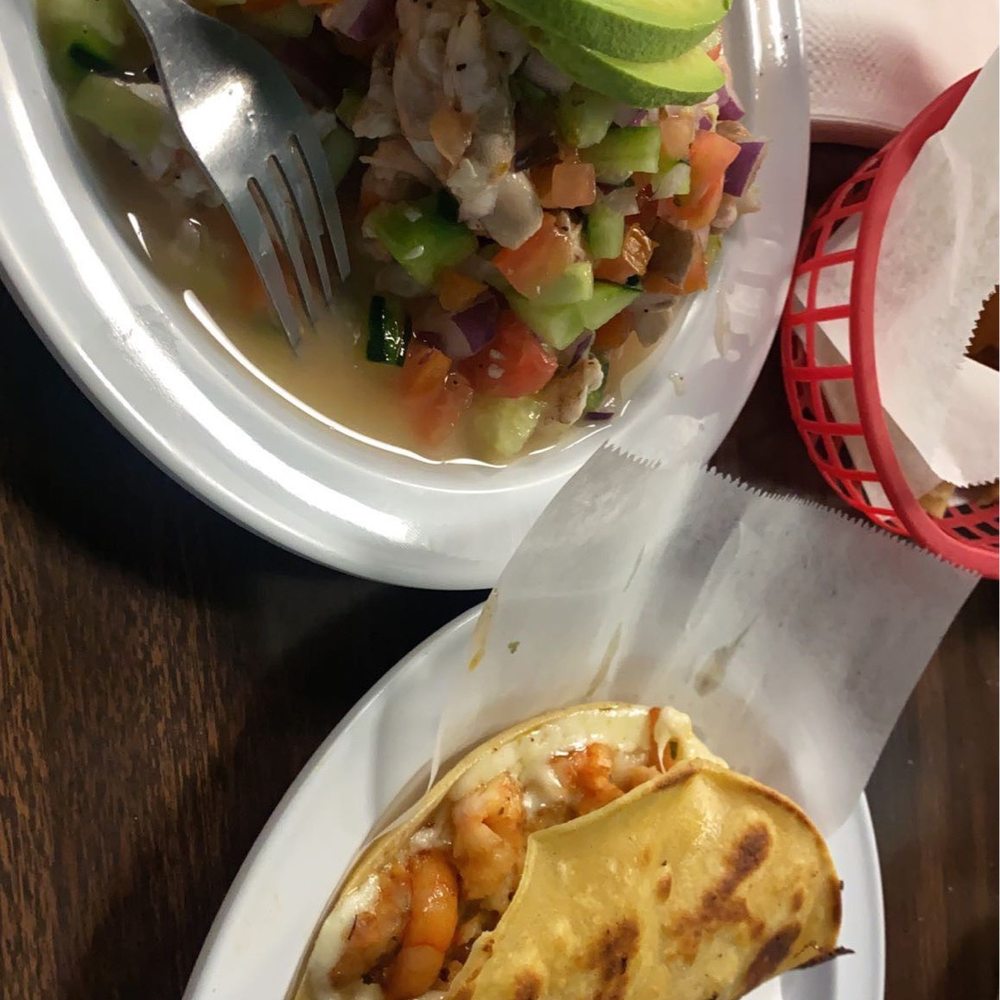 El Pirata Mexican Seafood - Ceviche de Camaron tostada and gobernador taco - Mexican Near Me - Diamond Bar, California El Pirata Mexican Seafood - Ceviche de Camaron tostada and gobernador taco - Mexican Near Me - Diamond Bar, California