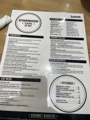 Menu photo 1 Starwood Cafe Trophy Club, TX Menu photo 1 Starwood Cafe Trophy Club, TX