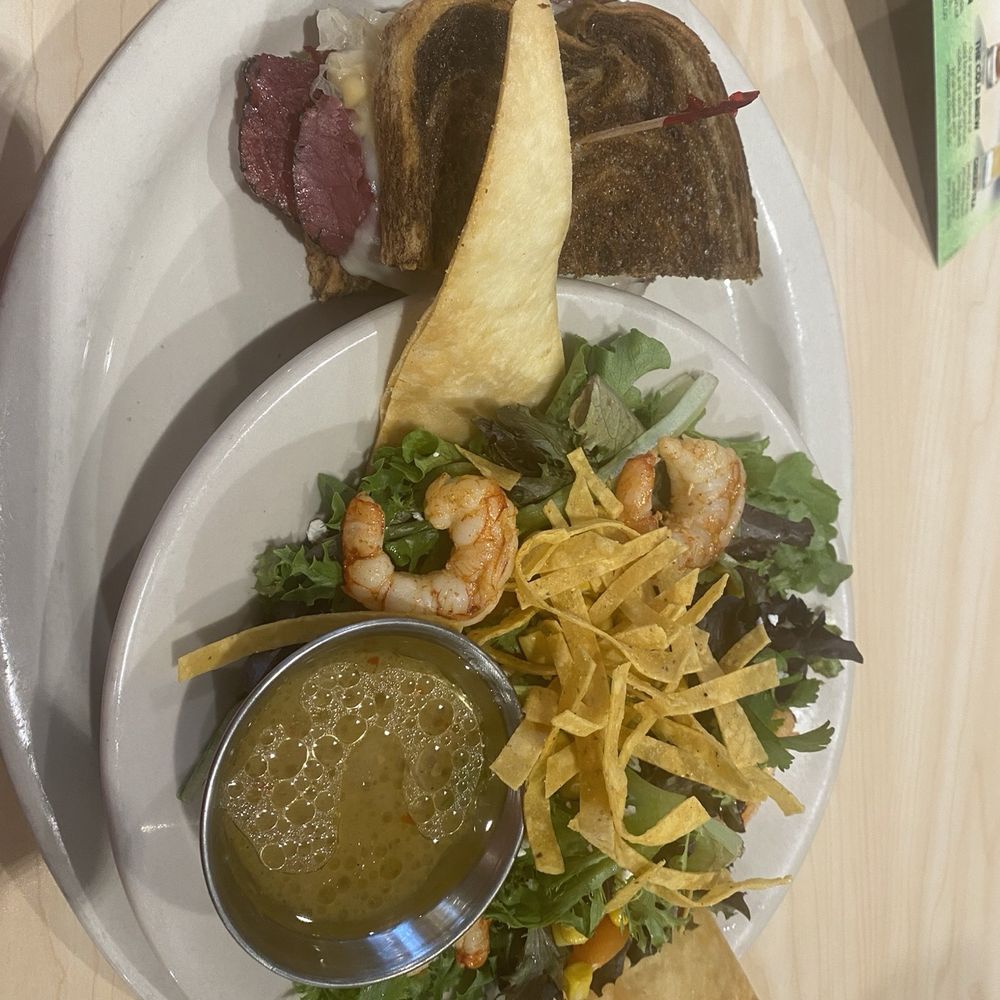 The Toasted Yolk Cafe - Reuben and Shrimp Cilantro Sandwich and Salad Combo - Breakfast & Brunch Near Me - Katy, Texas The Toasted Yolk Cafe - Reuben and Shrimp Cilantro Sandwich and Salad Combo - Breakfast & Brunch Near Me - Katy, Texas