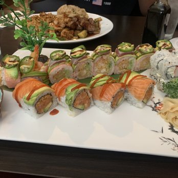 E Sushi & Grill - Crazy Girl (top), Double Salmon (bottom), Philadelphia (right) - Sushi Bars Near Me - Apollo Beach, Florida
