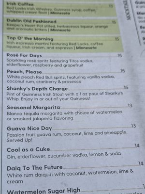 Menu photo 1 Kieran's Irish Pub Minneapolis, MN Menu photo 1 Kieran's Irish Pub Minneapolis, MN