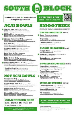Menu photo 1 South Block Arlington, VA