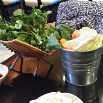 Chuan Shabu - Close up of watercress and veg combo. - Hot Pot Near Me - Worcester, Massachusetts