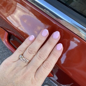 Organic Nail Dip and Spa - Medium pink dip - Nail Salons Near Me - Tampa, Florida