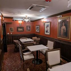 Small old-fashioned dining room.