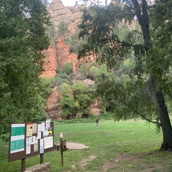 Cave Springs Campground - Green field right after check in post - Campgrounds Near Me - Sedona, Arizona Cave Springs Campground - Green field right after check in post - Campgrounds Near Me - Sedona, Arizona