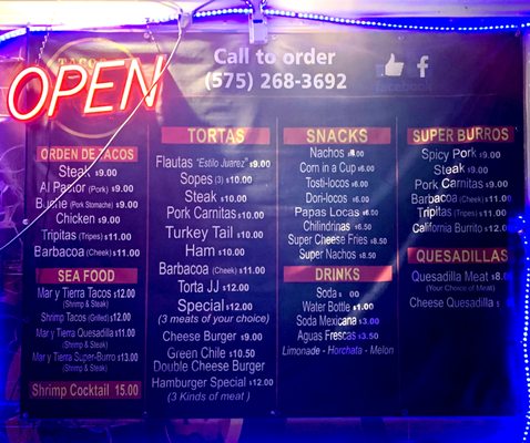 Menu photo 2 Tacos JJ Las Cruces, NM Menu photo 2 Tacos JJ Las Cruces, NM
