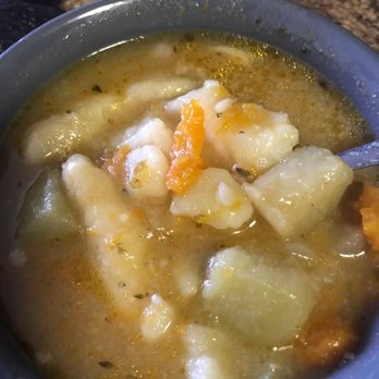 Real Caribbean Pot - Where's mi cow foot mi pay for mon??   This is highway robbery this is potato dumpling soup - Caribbean Near Me - Brooklyn, New York