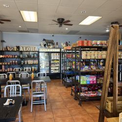 DHMW San Bruno:  Interior - seating to the LHS, lots of island goodies