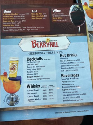 Menu photo 3 Berryhill Baja Grill Cancun, ROO Menu photo 3 Berryhill Baja Grill Cancun, ROO