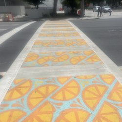 Orange Crosswalk - Public orange art in Orlando!