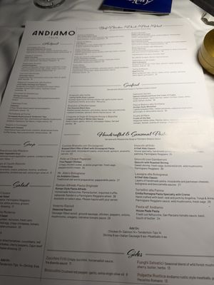 Menu photo 1 Andiamo- Bloomfield Hills Bloomfield Hills, MI Menu photo 1 Andiamo- Bloomfield Hills Bloomfield Hills, MI