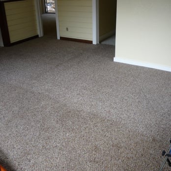 Cornerstone Carpet Cleaning - Half Cleaned-Half Not Cleaned to show Contrast - Carpet Cleaning Near Me
