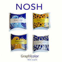 Graphicolor Printing - Our Nosh Boxes Printed with Silver & Gold Metallic Dry Inks