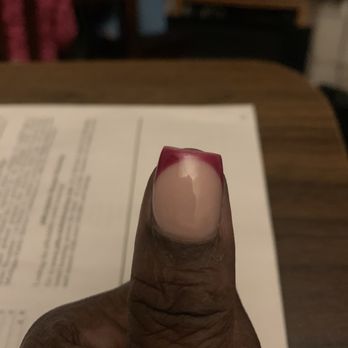 Bebe Nails & Spa - Nail shorter than finger and the nail again crooked ‍ - Nail Salons Near Me - Detroit, Michigan
