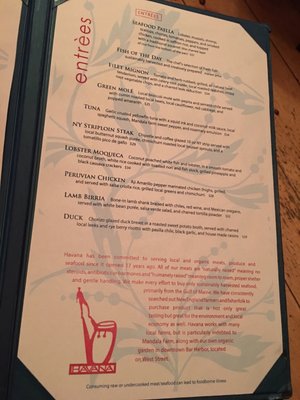 Menu photo 8 Havana Bar Harbor, ME