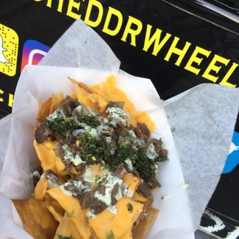Cheddr Wheel - Loaded Chimichurri nachos. - Food Trucks Near Me - Long Beach, California