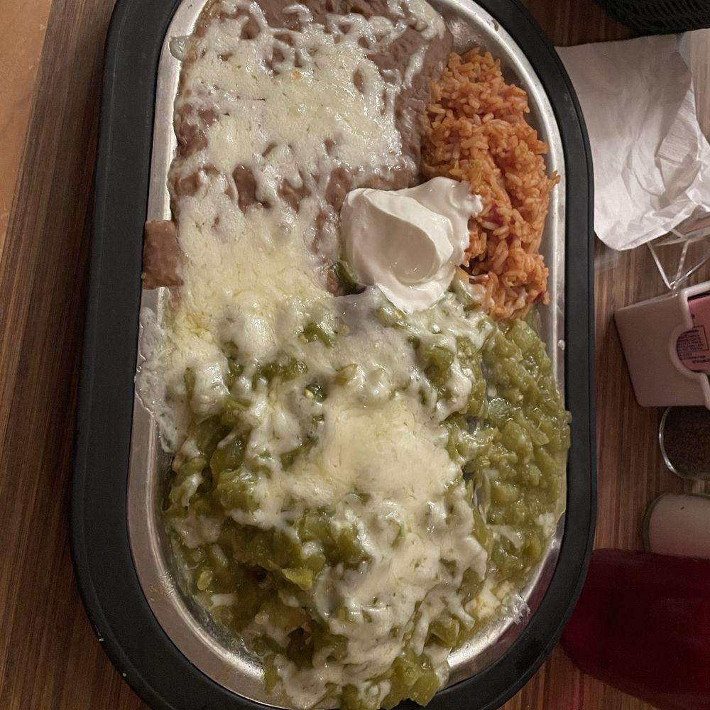 Tomasita's - Blue corn enchiladas with green chile Atrisco Plate - New Mexican Cuisine Near Me - Santa Fe, New Mexico Tomasita's - Blue corn enchiladas with green chile Atrisco Plate - New Mexican Cuisine Near Me - Santa Fe, New Mexico