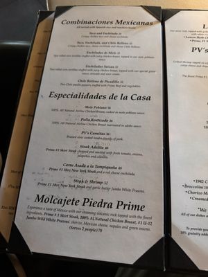 Menu photo 1 PV'S Prime Grill & Tequila Rancho Cucamonga, CA