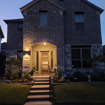 Top Tier Custom Landscape - At night - Landscaping Near Me Top Tier Custom Landscape - At night - Landscaping Near Me