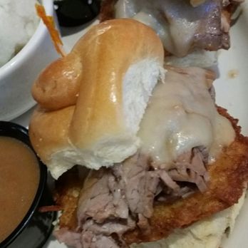 Chompie's - 2 challah sliders with roast beef, latkas  matza ball soup and side of slaw. - Delis Near Me - Glendale, Arizona