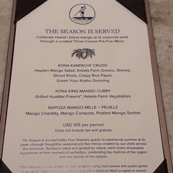 'ULU - Pre-Fixe Menu. - Sushi Bars Near Me - Kailua-Kona, Hawaii 'ULU - Pre-Fixe Menu. - Sushi Bars Near Me - Kailua-Kona, Hawaii