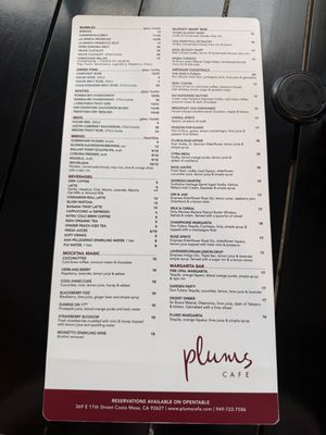 Menu photo 5 Plums Cafe Costa Mesa, CA