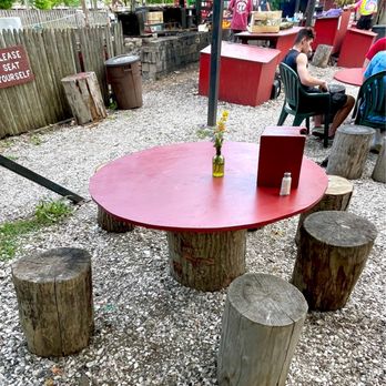 The Place - Tree Stump seats - Seafood Near Me - Guilford, Connecticut