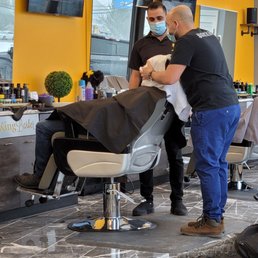 My son's first towel shave....Thank you Derrick My son's first towel shave....Thank you Derrick