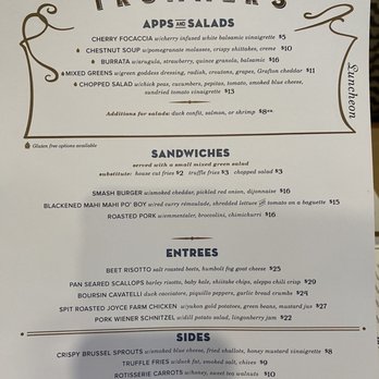 Trummer's On Main - Menu - New American Near Me - Clifton, Virginia