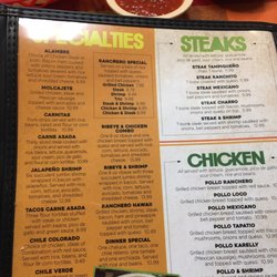 El Ranchito - Menu 2