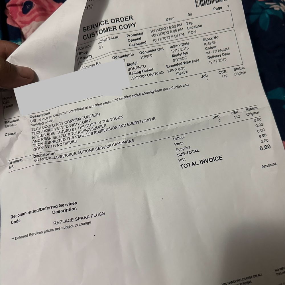 Scarboro Kia - October 11, 2023 - they had the suv from 8am-5:40pm that a long time to "inspect" the vehicle - Car Dealers Near Me - Scarborough, Ontario