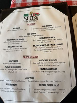 Menu photo 3 Scuzzi's 1604 San Antonio, TX