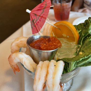 Corner House On The Lake - shrimp, lettuce, and sauce - Steakhouses Near Me - Racine, Wisconsin