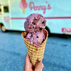Penny's Ice Cream - Black Raspberry Oreo from the truck