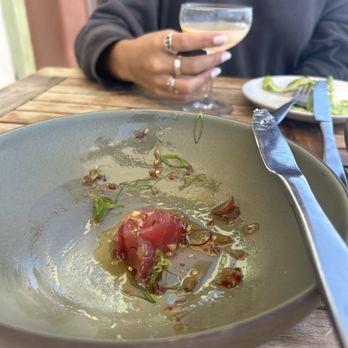 Pete's Capitola - Crudo and Lychee Martini. - Seafood Near Me - Capitola, California Pete's Capitola - Crudo and Lychee Martini. - Seafood Near Me - Capitola, California