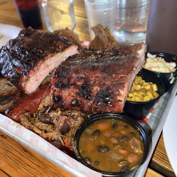 Riverhouse BBQ & Events - Platter for 2 with ribs - Barbeque Near Me - Big Sky, Montana