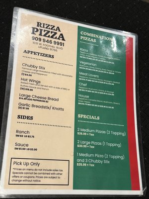 Menu photo 3 Rizza Pizza Upland, CA Menu photo 3 Rizza Pizza Upland, CA