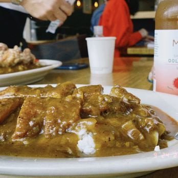 Nippon Curry San Francisco - Pork Katsu Curry with Cheese Moshi Oolong Lychee - Japanese Curry Near Me - San Francisco, California