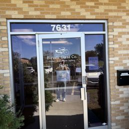 Exterior outside entrance of Bicycle Glass - Fridley, Minnesota Exterior outside entrance of Bicycle Glass - Fridley, Minnesota