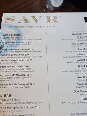 Menu photo 1 SAVR Boston, MA Menu photo 1 SAVR Boston, MA